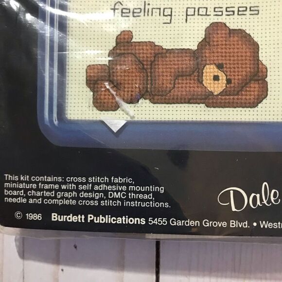 Dale Burdett vintage country cross stitch New in pkg 4” x 4” ck282 craft kit - Picture 3 of 3